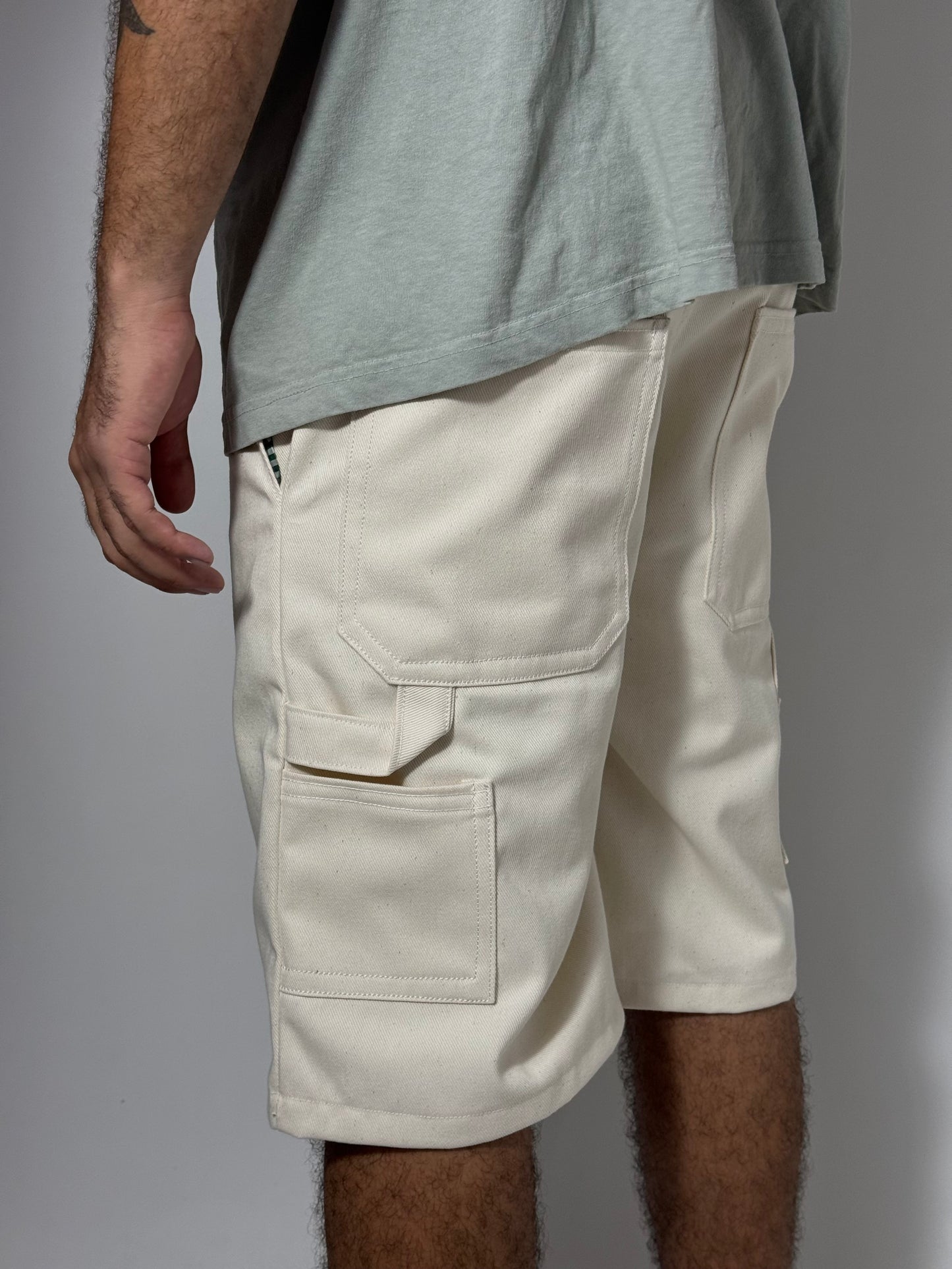 White Carpenter Jorts
