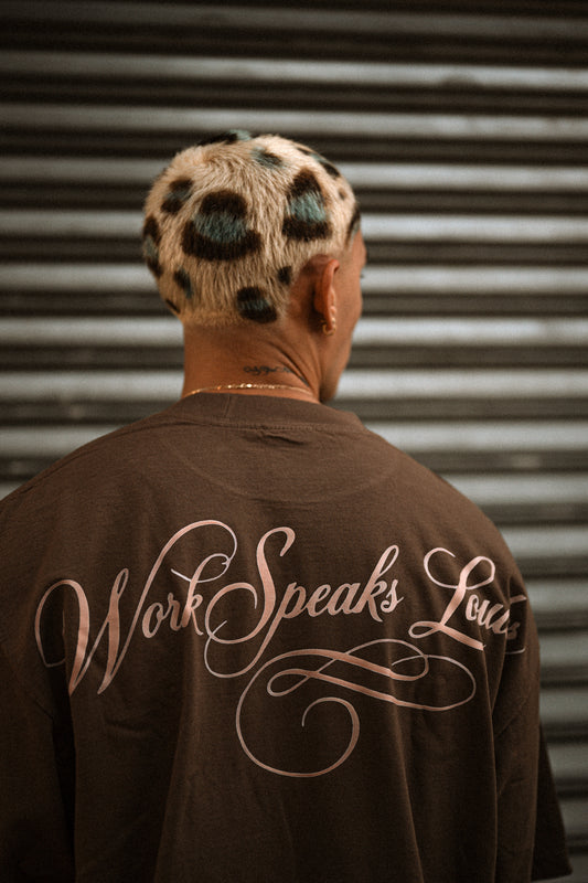 “Work Speaks Louder” (Brown)
